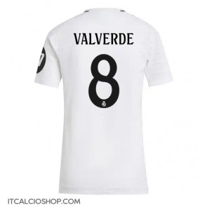 Real Madrid Federico Valverde #8 Prima Maglia Femmina 2024-25 Manica Corta